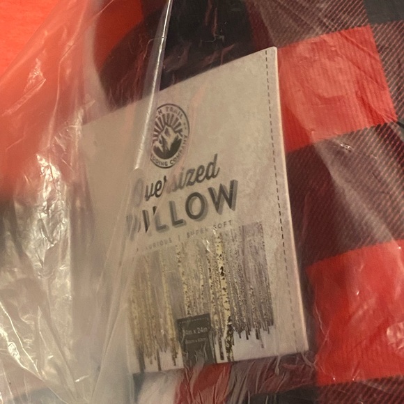 Birch Trails Red & Black Buffalo Plaid Reversible Decorative Pillow - NIP - Picture 4 of 7